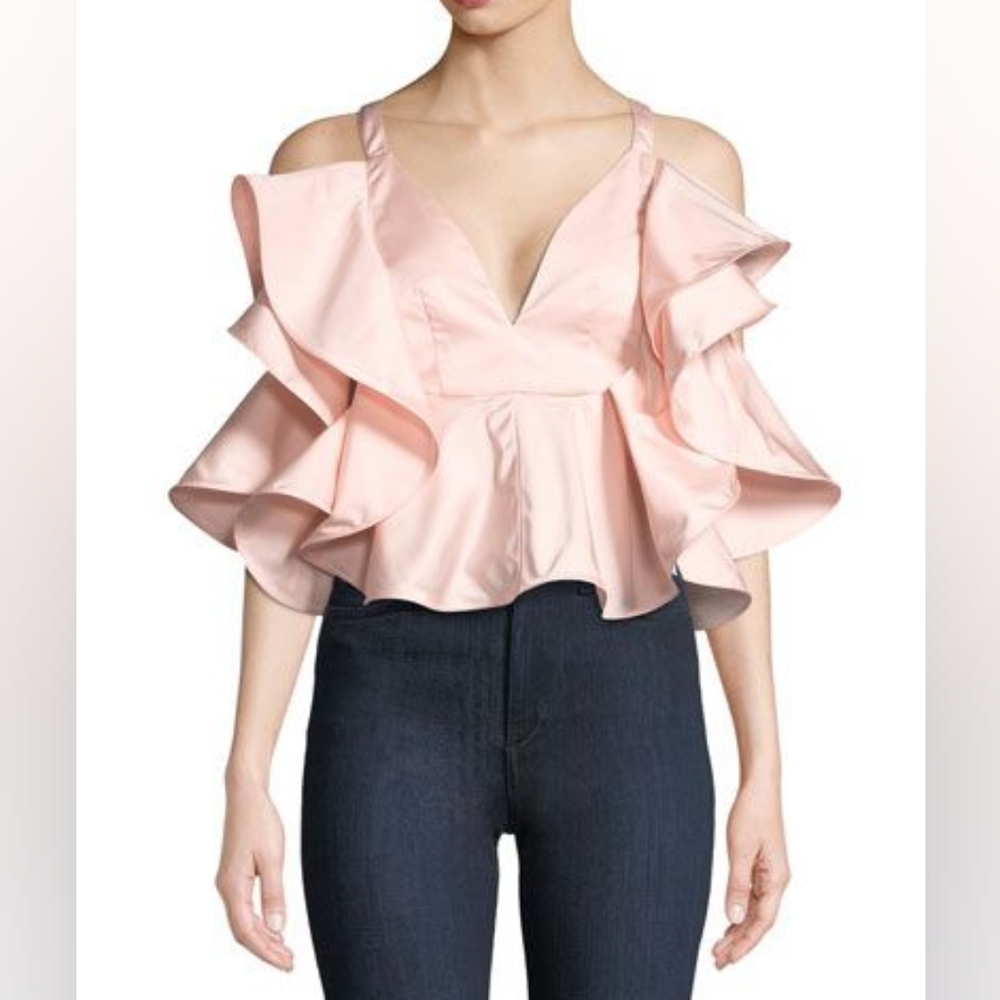 Sz 4 NWT $1495 Rosie Assoulin ruffled blouse